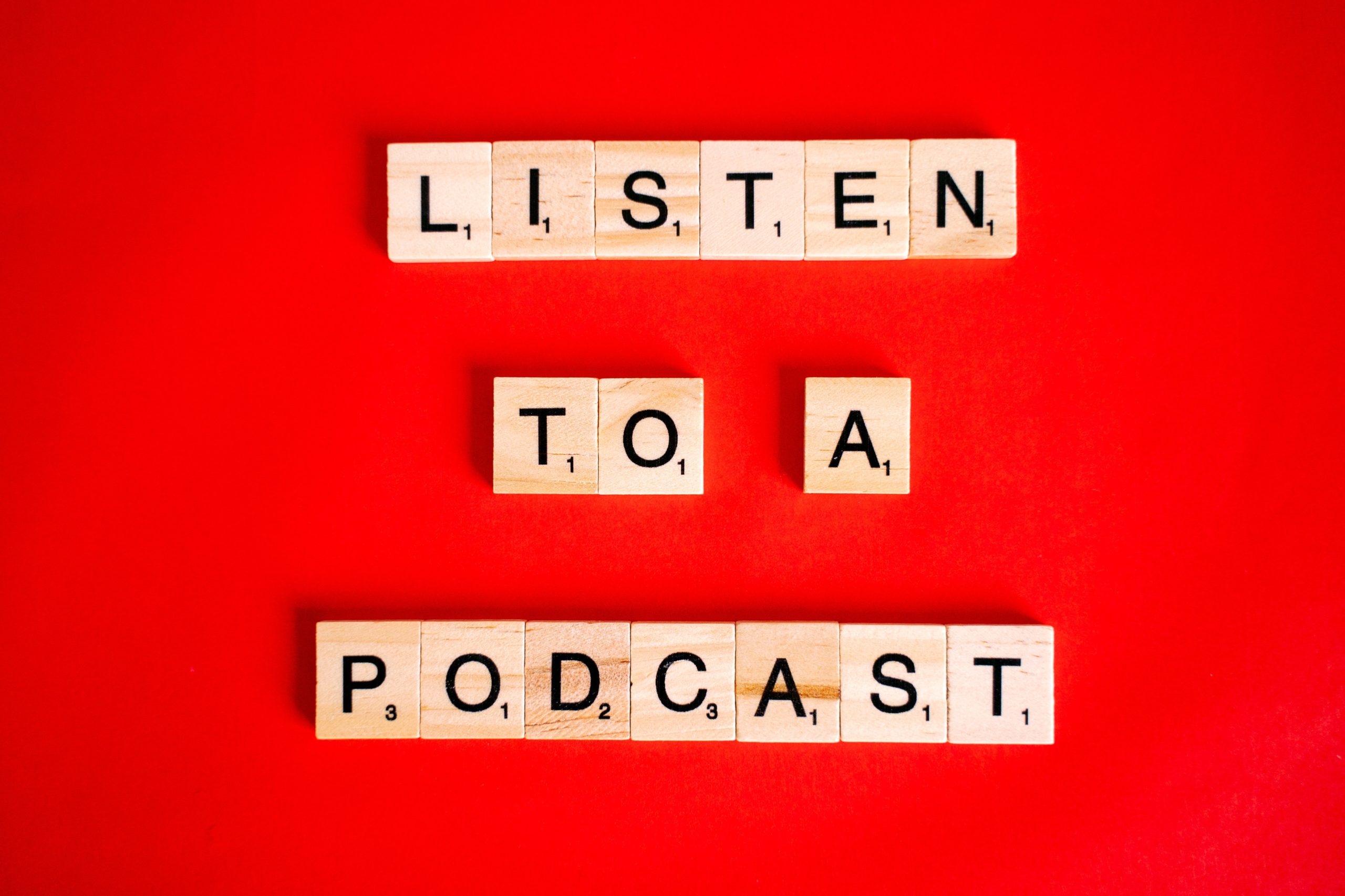listen to a podcast graphic